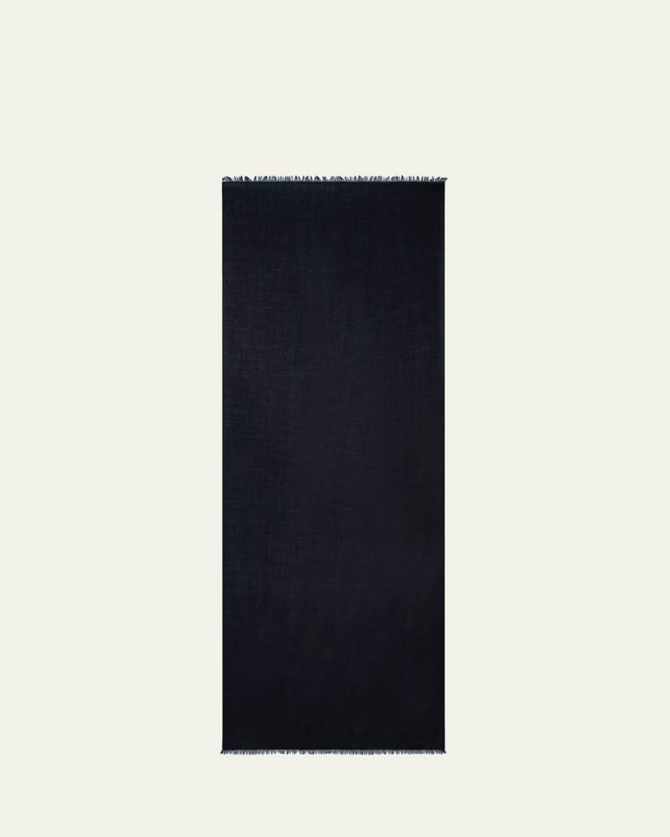Crystal Embellished Cashmere-Silk Scarf